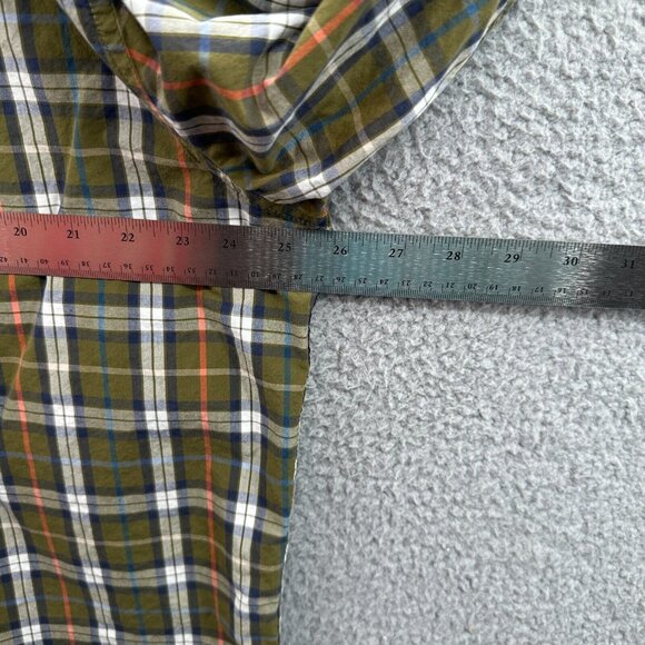 Eddie Bauer Men Shirt Extra Large Green Plaid 100% Cotton Button Front - Picture 8 of 10